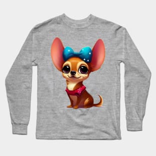 Cheerful Chihuahua Long Sleeve T-Shirt